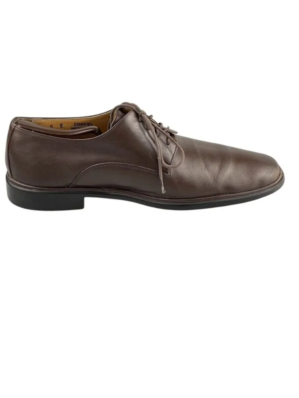 Bally Gabriel Brown Leather Derby Shoes Mens Size 8 E Made In Italy
